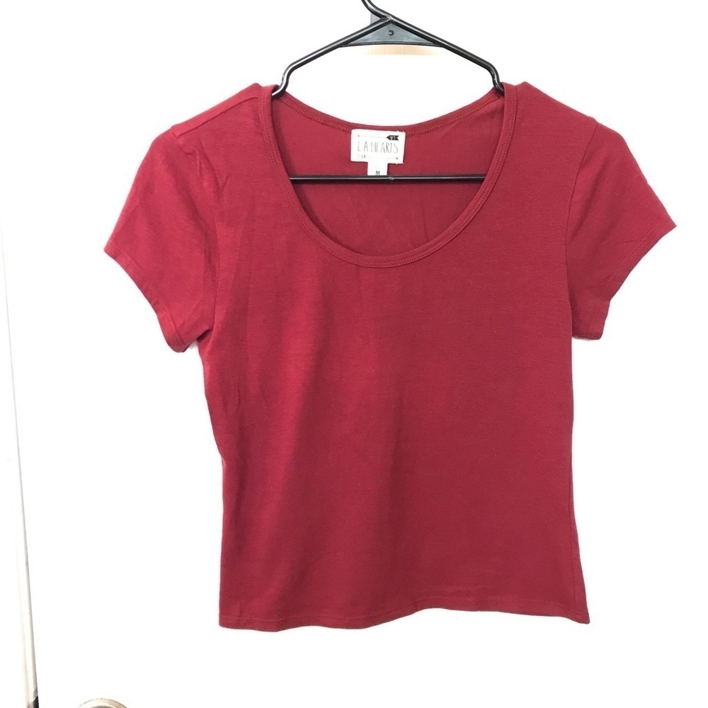 PacSun LA Hearts Essential Crop Tee Size Med